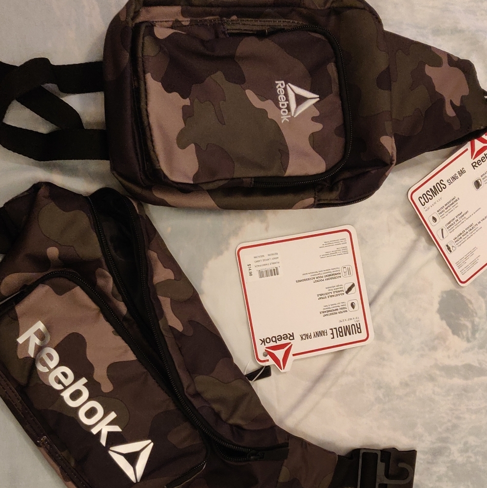Reebok small backpack and fanny pack new